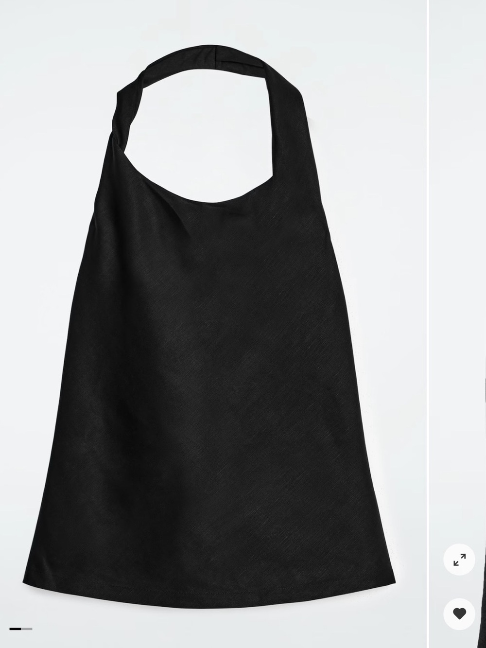 COS Black Halter Tank Top